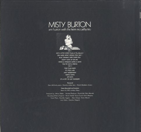 Ann Burton - Misty Burton (Vinyl, LP, Album) Very Good Plus (VG+) / Very Good Plus (VG+)