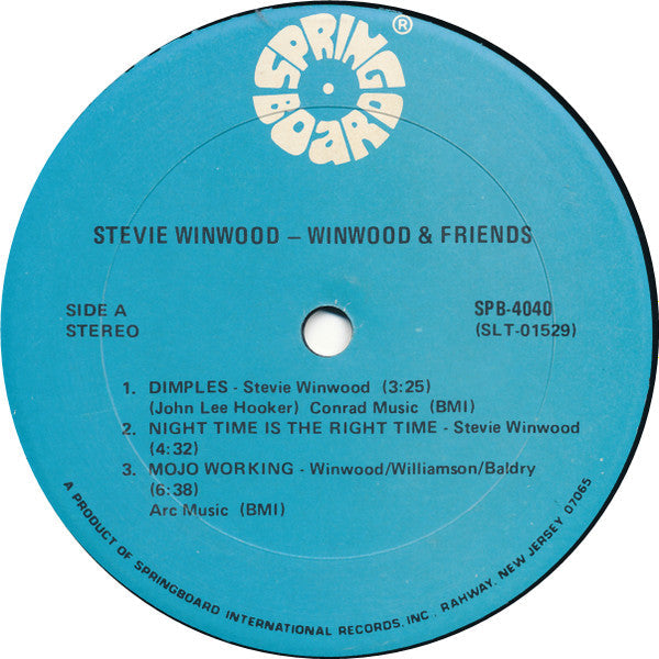 Steve Winwood - Winwood & Friends (Vinyl, LP, Compilation) Very Good (VG) / Very Good (VG)
