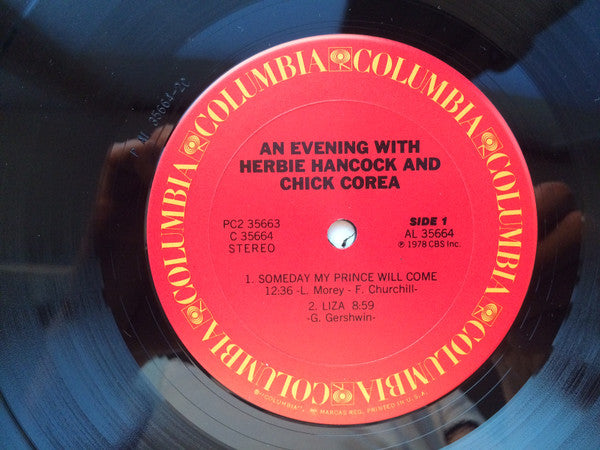 Herbie Hancock - An Evening With Herbie Hancock & Chick Corea In Concert 1978 (2xVinyl, LP, Album) Very Good (VG) / Very Good (VG)