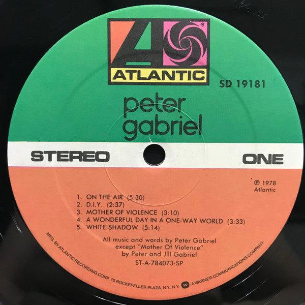 Peter Gabriel - Peter Gabriel (Vinyl, LP, Album, Stereo) Very Good Plus (VG+) / Very Good (VG)