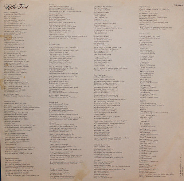 Little Feat - Down On The Farm (Vinyl, LP, Album, Stereo) Good Plus (G+) / Very Good Plus (VG+)