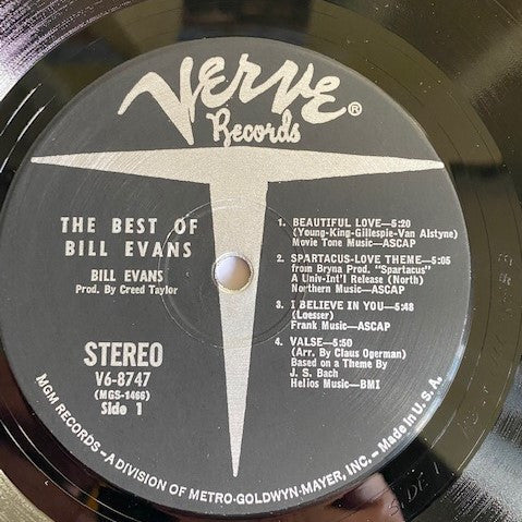 Bill Evans - The Best Of Bill Evans (Vinyl, LP, Compilation) Near Mint (NM or M-) / Good Plus (G+)