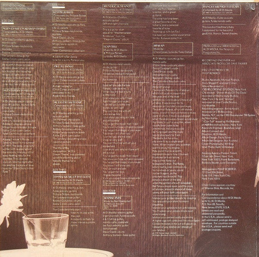 Al Di Meola - Splendido Hotel (2xVinyl, LP, Album) Very Good (VG) / Very Good (VG)