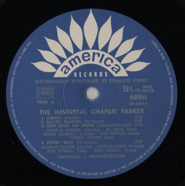 Charlie Parker - The Immortal Charlie Parker (Vinyl, LP, Compilation, Reissue, Stereo) Very Good (VG) / Good (G)