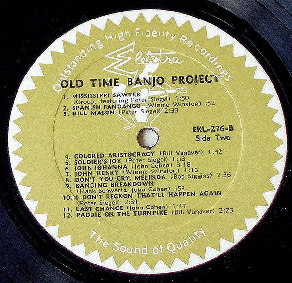 Various - Old Time Banjo Project (Vinyl, LP, Mono) Very Good (VG) / Good (G)