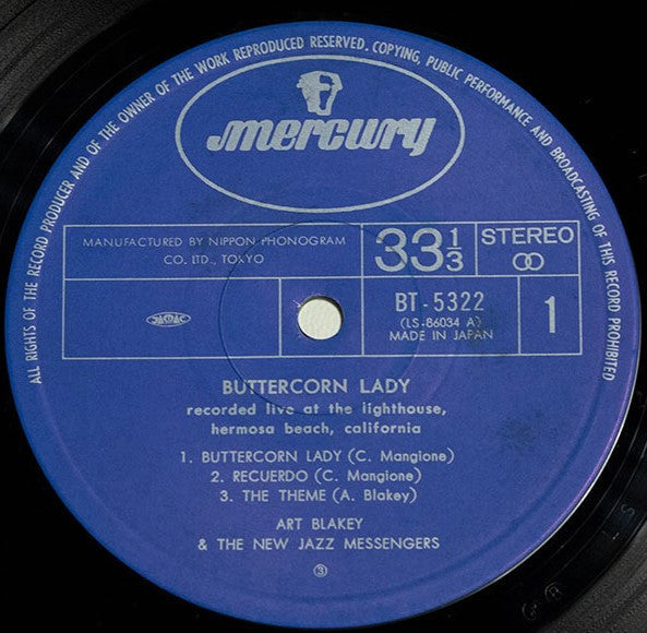 Art Blakey & The Jazz Messengers - Buttercorn Lady (Vinyl, LP, Album, Reissue, Stereo) Near Mint (NM or M-) / Very Good Plus (VG+)