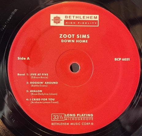 Zoot Sims - Down Home (Vinyl, LP, Reissue, Stereo)
