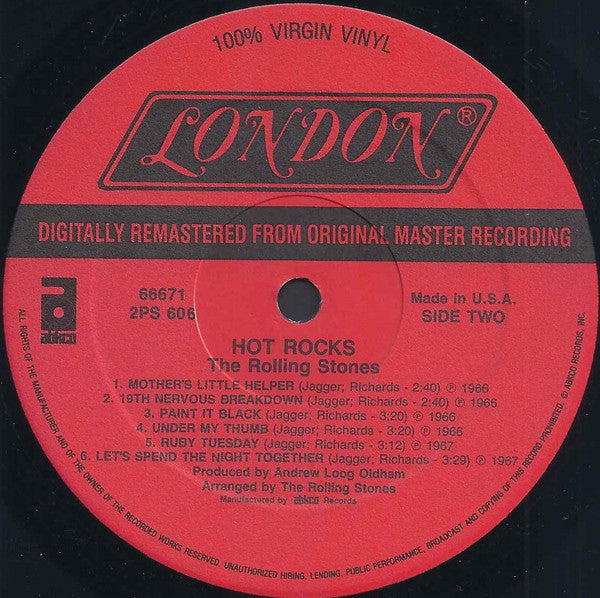 The Rolling Stones - Hot Rocks 1964-1971 (2xVinyl, LP, Compilation, Remastered) Near Mint (NM or M-) / Near Mint (NM or M-)