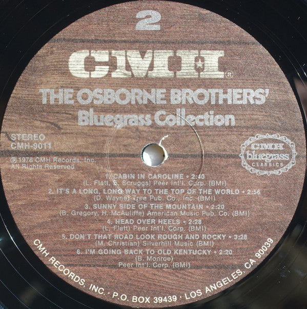 The Osborne Brothers - The Osborne Brothers' Bluegrass Collection (2xVinyl, LP, Album, Stereo) Very Good Plus (VG+) / Good Plus (G+)