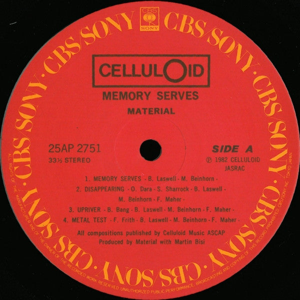 Material - Memory Serves (Vinyl, LP, Album) Very Good Plus (VG+) / Very Good Plus (VG+)