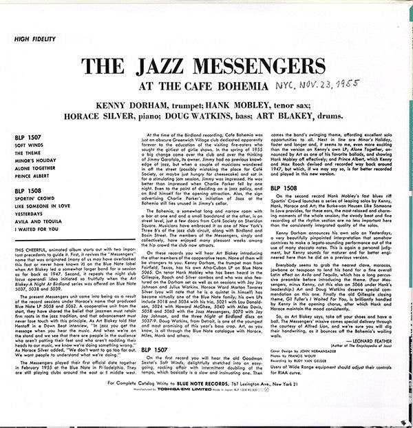 Art Blakey & The Jazz Messengers - At The Cafe Bohemia Volume 2 (Vinyl, LP, Album, Reissue, Mono) Near Mint (NM or M-) / Near Mint (NM or M-)