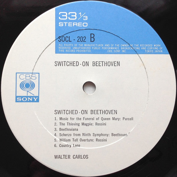 Walter Carlos - Switched-On Beethoven = スイッチト・オン・ベートーヴェン (Vinyl, LP, Stereo) Very Good Plus (VG+) / Very Good Plus (VG+)
