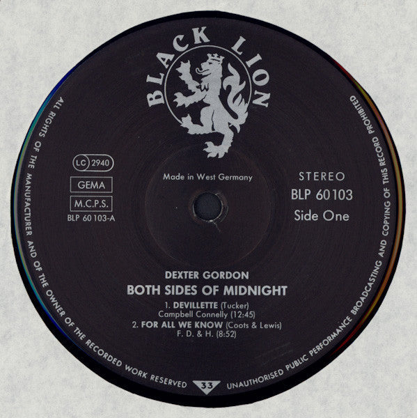 Dexter Gordon - Both Sides Of Midnight (Vinyl, LP) Good Plus (G+) / Good Plus (G+)