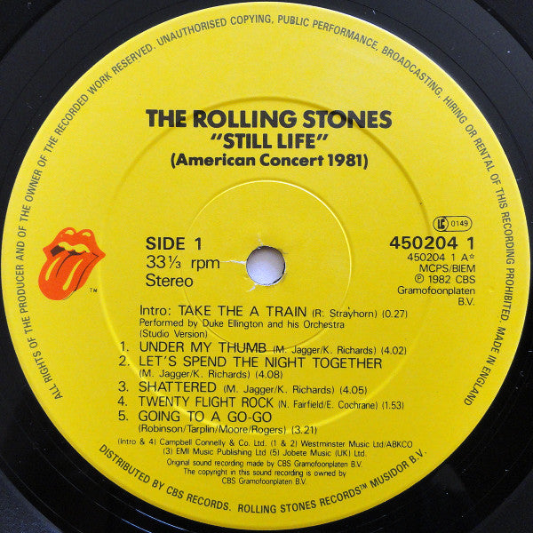 The Rolling Stones - Still Life (American Concert 1981) (Vinyl, LP, Album, Misprint, Reissue) Very Good (VG) / Very Good Plus (VG+)