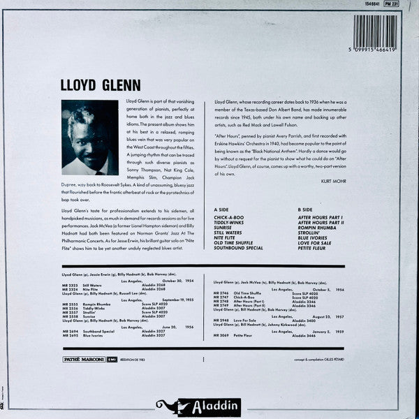 Lloyd Glenn - After Hours (Vinyl, LP, Compilation, Reissue, Mono) Very Good (VG) / Very Good Plus (VG+)