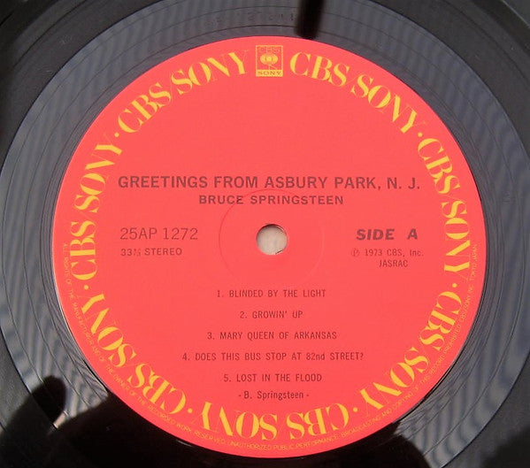 Bruce Springsteen - Greetings From Asbury Park NJ (Vinyl, LP, Album, Reissue, Stereo) Near Mint (NM or M-) / Very Good Plus (VG+)