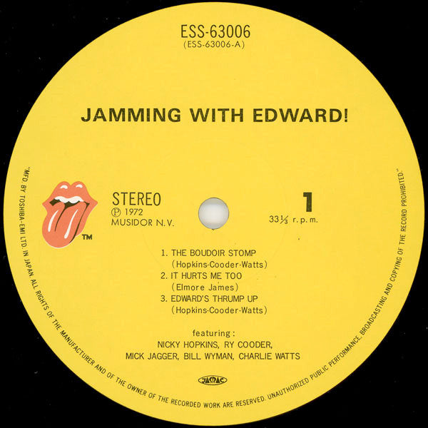 Nicky Hopkins - Jamming With Edward! (Vinyl, LP, Album, Reissue) Very Good Plus (VG+) / Very Good Plus (VG+)