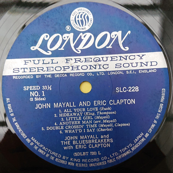 John Mayall - Blues Breakers (Vinyl, LP, Album, Reissue) Very Good Plus (VG+) / Good (G)