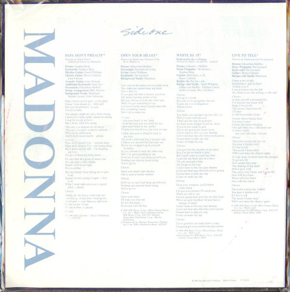 Madonna - True Blue (Vinyl, LP, Album, Limited Edition, Picture Disc, Reissue) Very Good Plus (VG+) / Very Good Plus (VG+)
