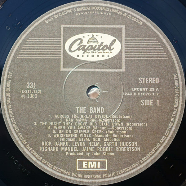 The Band - The Band (Vinyl, LP, Album, Limited Edition, Reissue, Stereo) Near Mint (NM or M-) / Very Good Plus (VG+)