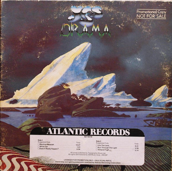 Yes - Drama (Vinyl, LP, Album, Stereo) Very Good Plus (VG+) / Good Plus (G+)