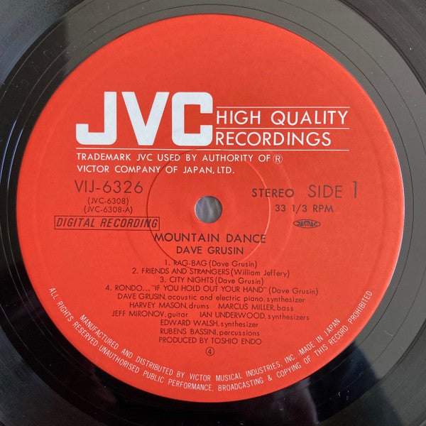 Dave Grusin - Mountain Dance (Vinyl, LP, Album, Stereo)