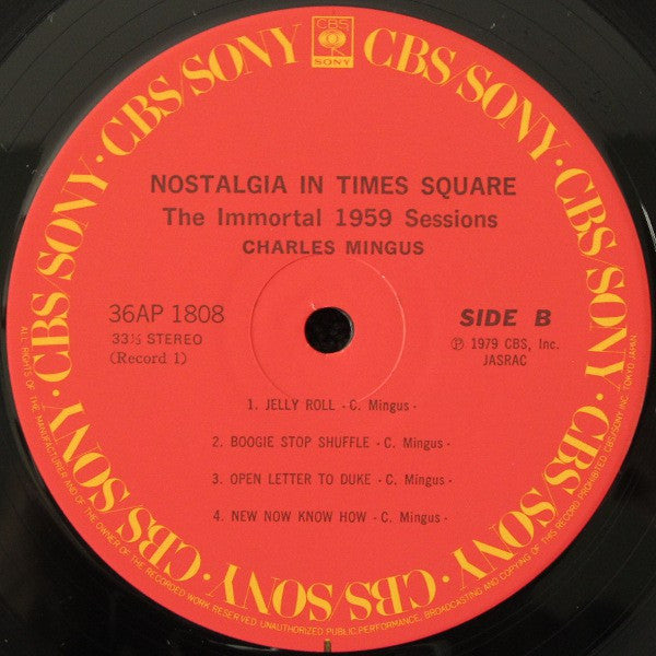 Charles Mingus - Nostalgia In Times Square / The Immortal 1959 Sessions (2xVinyl, LP, Reissue, Compilation) Very Good Plus (VG+) / Very Good Plus (VG+)