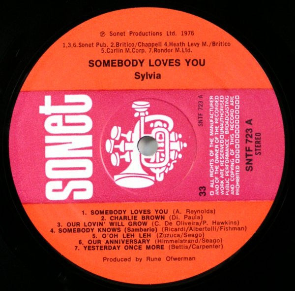 Sylvia Vrethammar - Somebody Loves You (Vinyl, LP, Album) Good Plus (G+) / Good (G)