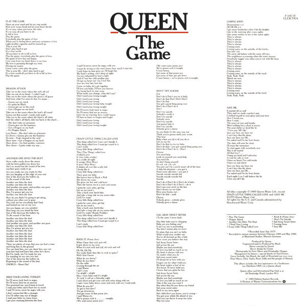 Queen - The Game (Vinyl, LP, Album, Stereo) Very Good Plus (VG+) / Very Good Plus (VG+)