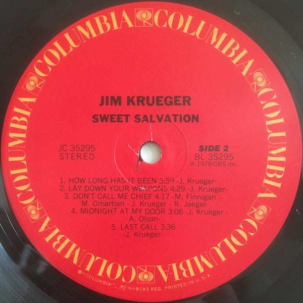 Jim Krueger - Sweet Salvation (Vinyl, LP, Album) Good Plus (G+) / Very Good (VG)
