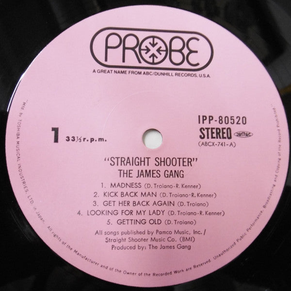 James Gang - Straight Shooter (Vinyl, LP, Album, Stereo) Very Good Plus (VG+) / Very Good (VG)