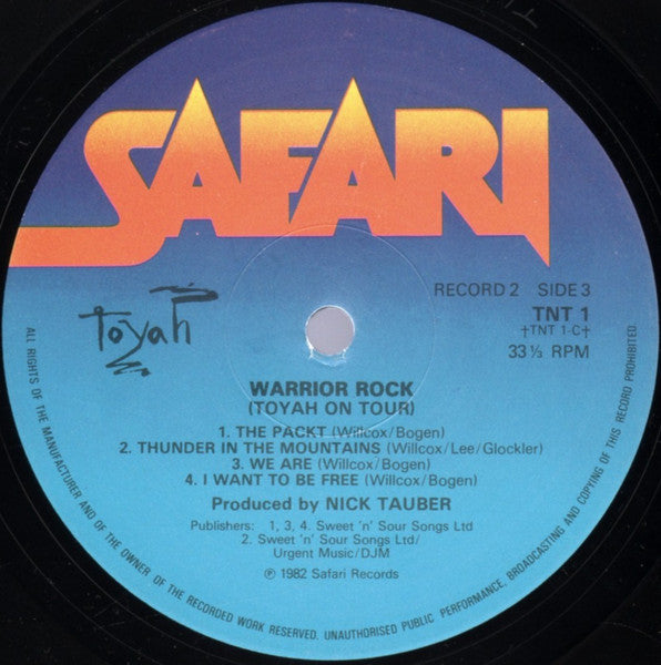 Toyah (3) - Warrior Rock (Toyah On Tour) (2xVinyl, LP, Album) Very Good Plus (VG+) / Very Good (VG)