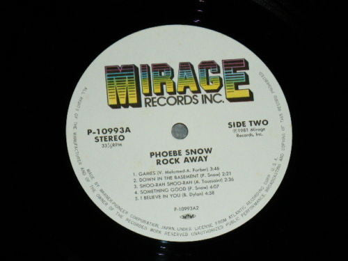 Phoebe Snow - Rock Away (Vinyl, LP, Album) Near Mint (NM or M-) / Very Good (VG)