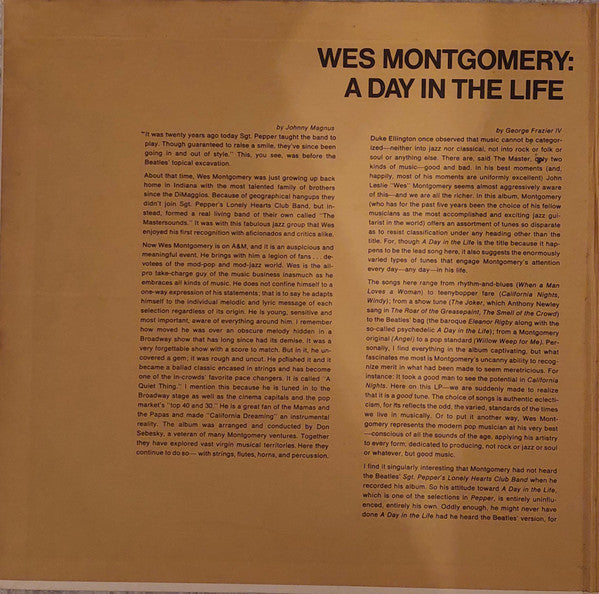 Wes Montgomery - A Day In The Life (Vinyl, LP, Album, Reissue, Stereo)