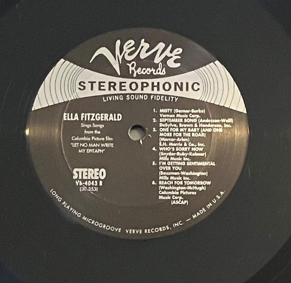 Ella Fitzgerald - Ella Fitzgerald Sings Songs From Let No Man Write My Epitaph (Vinyl, LP, Album, Reissue, Remastered, Stereo) Near Mint (NM or M-) / Very Good Plus (VG+)