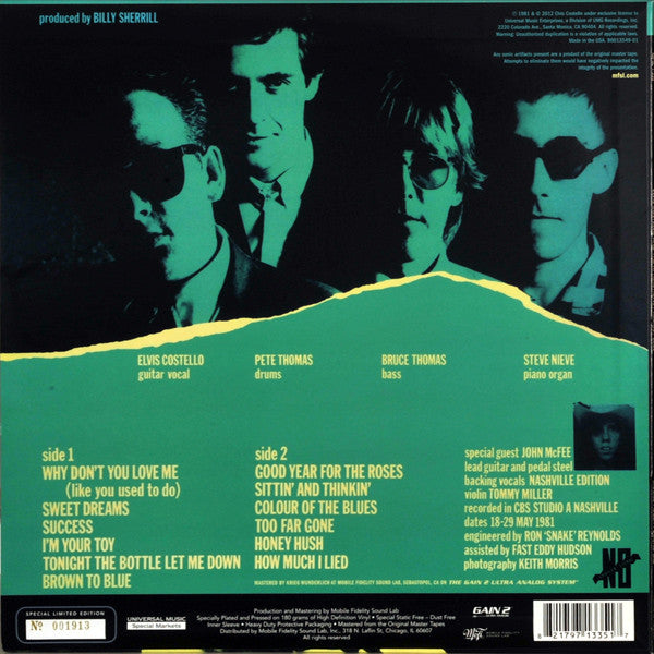 Elvis Costello & The Attractions - Almost Blue (Vinyl, LP, Album, Limited Edition, Numbered, Reissue, Remastered, Stereo) Mint (M) / Mint (M)