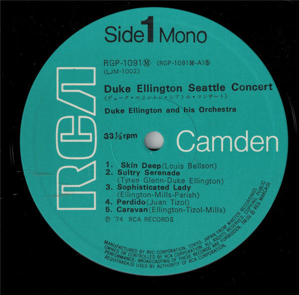 Duke Ellington And His Orchestra - Seattle Concert (Vinyl, LP, Album, Reissue) Very Good Plus (VG+) / Very Good (VG)