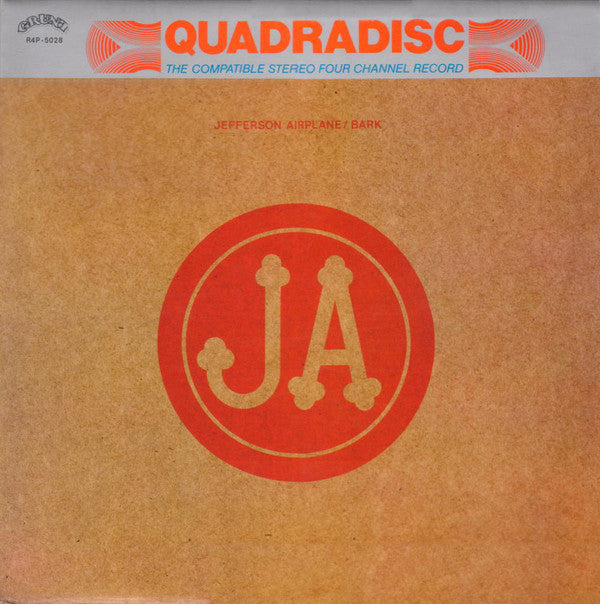 Jefferson Airplane - Bark (Vinyl, LP, Album, Quadraphonic) Very Good (VG) / Very Good Plus (VG+)