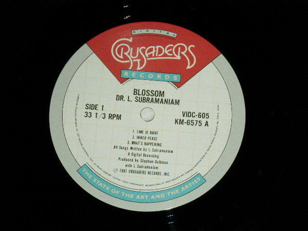 L. Subramaniam - Blossom (Vinyl, LP, Album) Very Good (VG) / Very Good Plus (VG+)