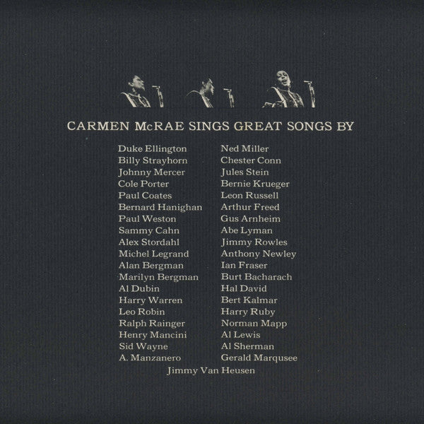 Carmen McRae - The Great American Songbook (2xVinyl, LP, Album, Stereo) Near Mint (NM or M-) / Very Good Plus (VG+)
