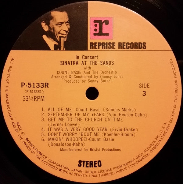 Frank Sinatra - Sinatra At The Sands (2xVinyl, LP, Album, Stereo) Very Good (VG) / Very Good (VG)