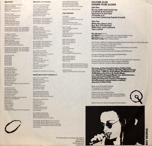Culture Club - Kissing To Be Clever (Vinyl, LP, Album, Stereo) Very Good (VG) / Very Good (VG)