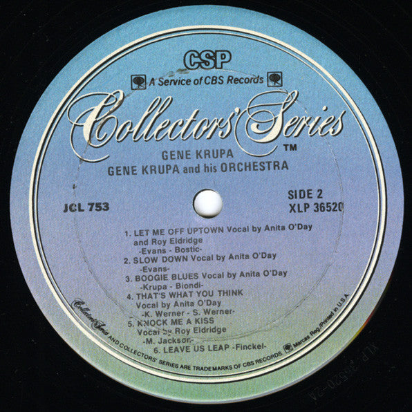 Gene Krupa And His Orchestra - Gene Krupa (Vinyl, LP, Compilation, Reissue, Stereo) Good Plus (G+) / Very Good (VG)