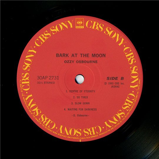 Ozzy Osbourne - Bark At The Moon (Vinyl, Vinyl, LP, Album, 7", 45 R...