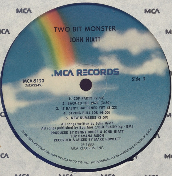 John Hiatt - Two Bit Monsters (Vinyl, LP, Album) Good Plus (G+) / Very Good Plus (VG+)