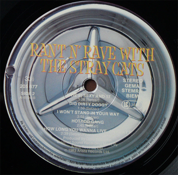 Stray Cats - Rant N' Rave With The Stray Cats (Vinyl, LP, Album, Repress) Near Mint (NM or M-) / Very Good Plus (VG+)