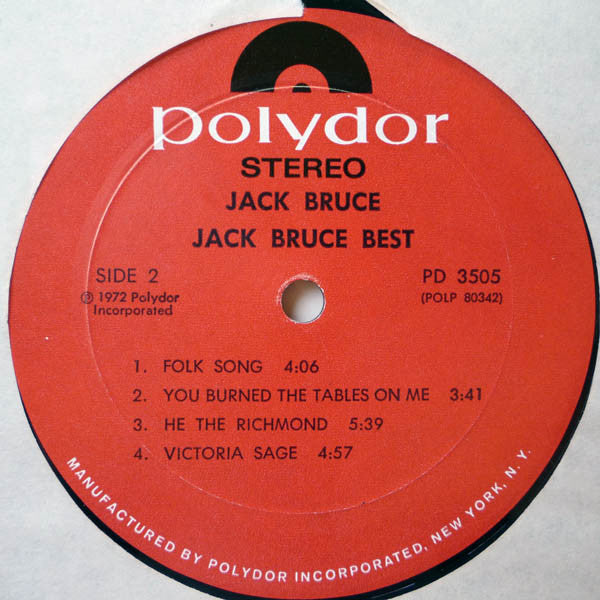 Jack Bruce - At His Best (2xVinyl, LP, Album, Compilation, Stereo) Very Good Plus (VG+) / Good Plus (G+)
