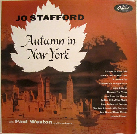 Jo Stafford - Autumn In New York (Vinyl, LP, Album, Reissue, Stereo)
