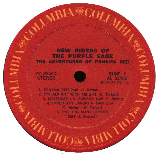 New Riders Of The Purple Sage - The Adventures Of Panama Red (Vinyl, Album, LP, Reissue) Very Good Plus (VG+) / Very Good Plus (VG+)