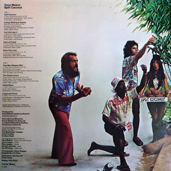 Dave Mason - Split Coconut (Vinyl, LP, Album) Very Good (VG) / Very Good Plus (VG+)